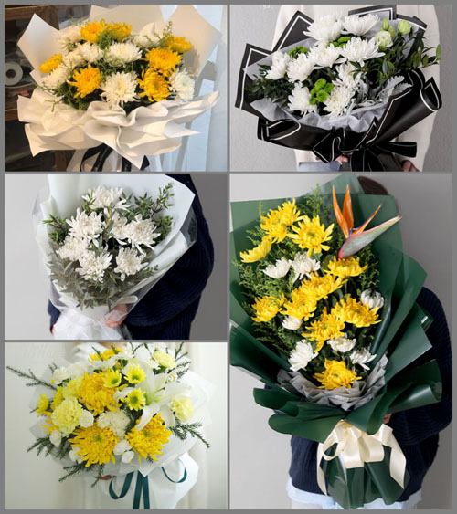 广东揭阳市普宁市燎原街道乌石村白事花束代送